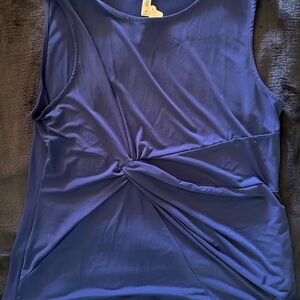Elegant Blue Sleeveless Top